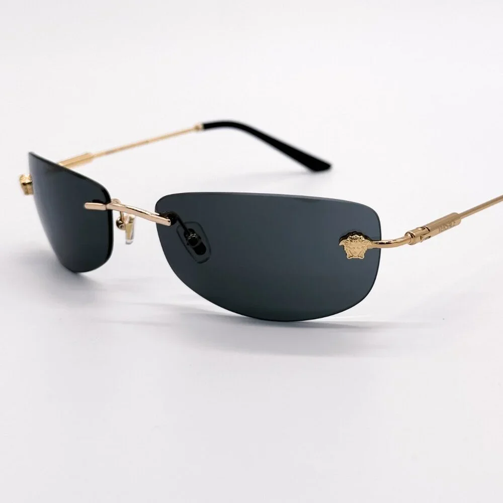 NEW VERSACE VE2279 1002/87 SUNGLASSES VE2279 100287 DARK GREY MOD 2279 1002/87